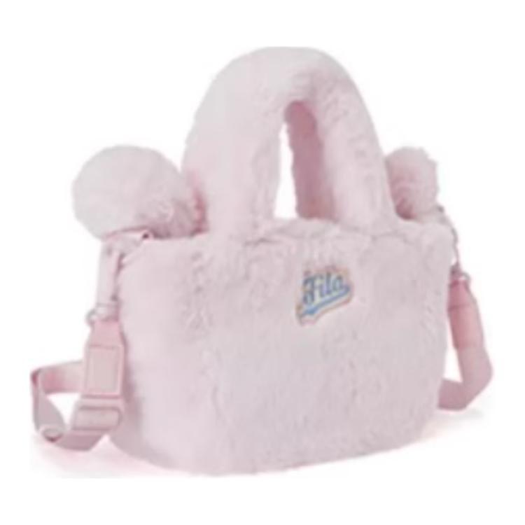 Fila Casual Plush Fabric Shoulder Crossbody Handbag Mini Women handbags Cotton-Candy-White Cream-Pink Newborn-Blue T13W443121F-395581