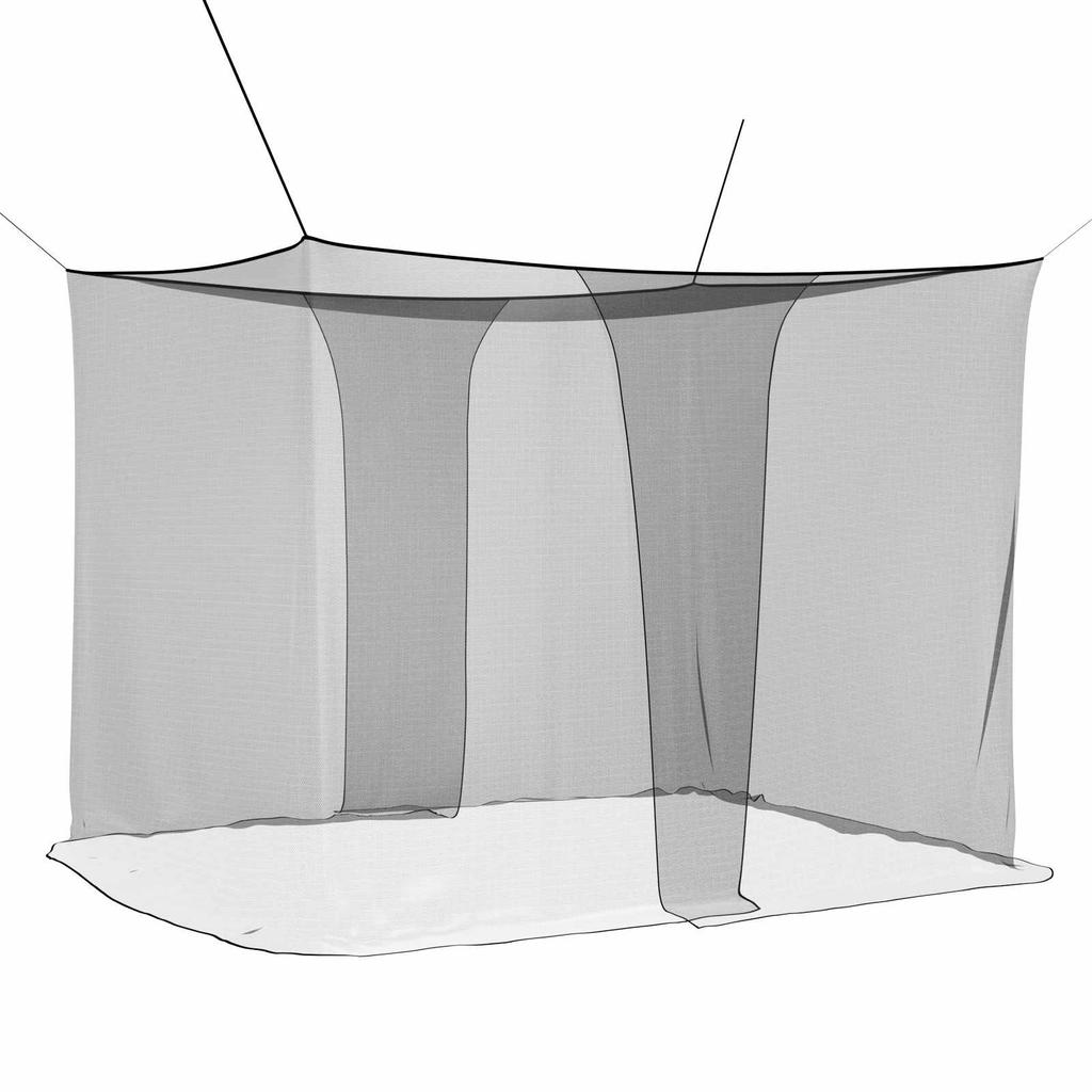 Mosquito Net for Bed 156 Meshes Black 220 x 180 x 180 cm