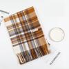 Autumn And Winter Simple Women'S Plaid Scarf Shawl European And American Thick Warm Long Imitation Cashmere Scarf