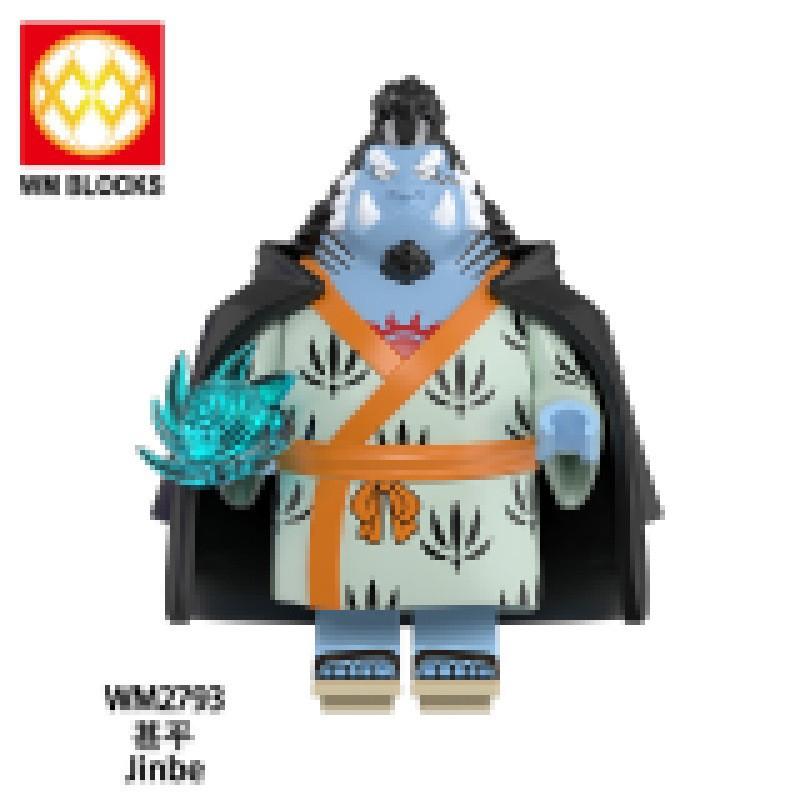 One Piece Franky Hawk Eye Mini Action Figure Building Blocks Set WM6192 Anime Puzzle Toy for Kids Gift