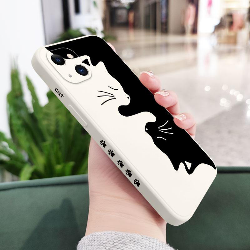 Чехол для телефона «Обнимающийся котенок» для iPhone 16 15 14 13 12 11 Pro Max Mini X XR XS MAX Plus