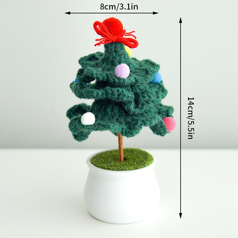 Рождественская елка ручной работы, готовые вязаные крючком украшения, креативный рождественский подарок для женщин, рождественские украшения, рождественские товары