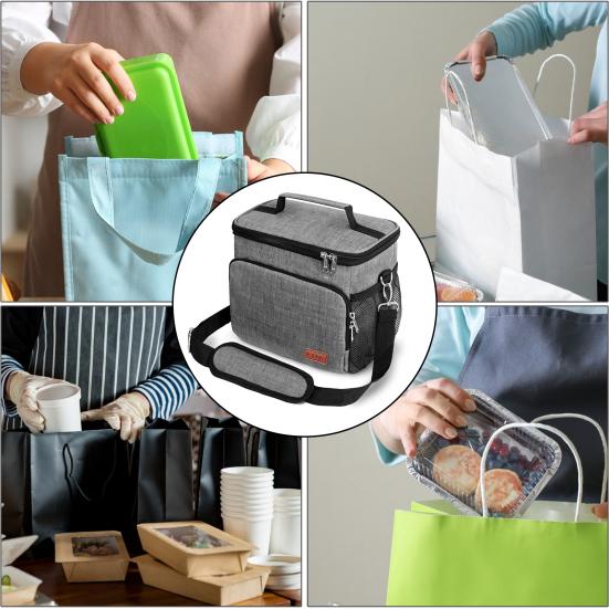 Insulated Lunch Bag for Women Reusable Adjustable Lunch Box with Men Shoulder Strap Leakproof