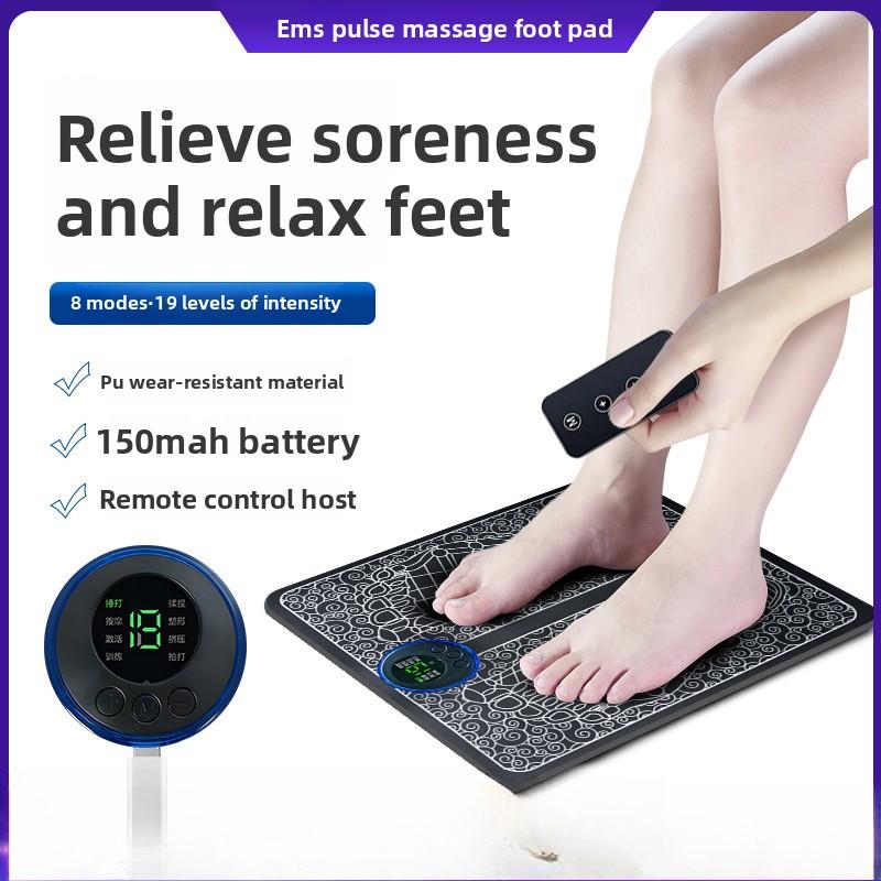Интеллектуальный EMS массажер для ног, микротоковая машина для терапии ног, перезаряжаемый портативный импульсный массажный коврик для ног, массажер для ног