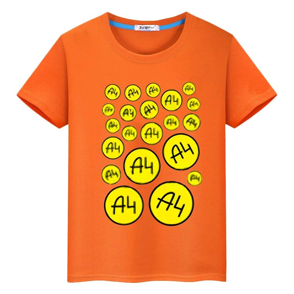 Vlad A4 Summer T-shirt 100%Cotton Anime Tees Short Boys Tops Merch A4 Lamba Pride Tshirt Y2k One Piece Kids Clothes Girls