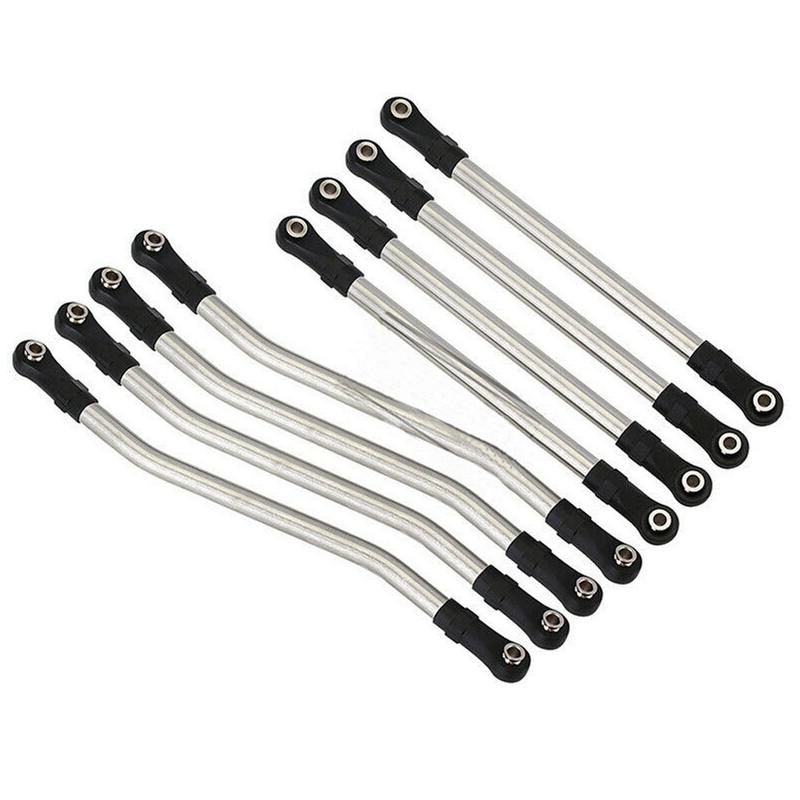 8PCS RC 1:10 Stainless Steel Adjustable Link Plastic Rod End 318mm-324mm for Axial Capra 1.9 UTB-AXI03004 1/10 RC Crawler Car