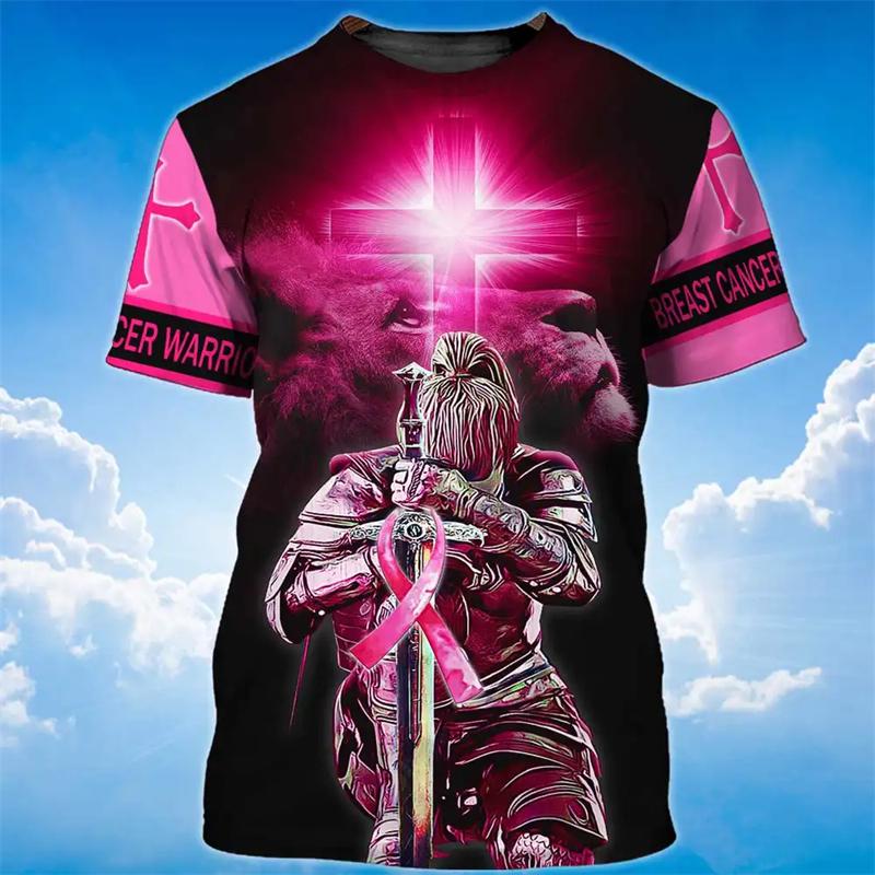 Fashion 3D Jesus Cross Print T Shirt For Men Christianity God Graphic Oversized T-shirts Daily Casual O-neck Short-sleeved Tops