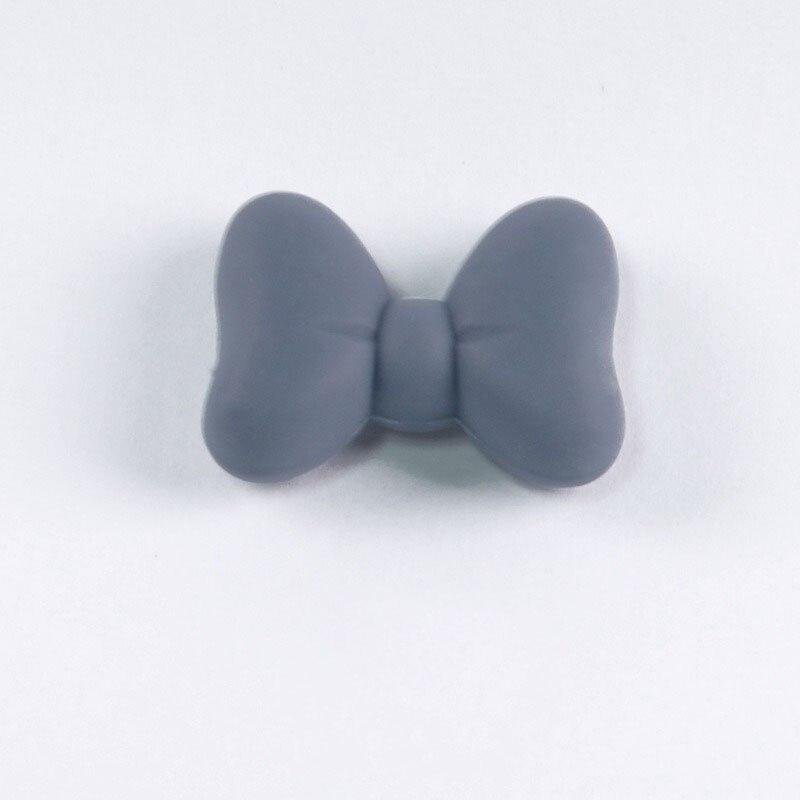 2 шт./лот Силиконовые бусины с бантом Без BPA Галстук-бабочка Прорезыватель для зубов младенца Бусина для изготовления ювелирных изделий своими руками Жевательный Подарок для прорезывания зубов у малышей