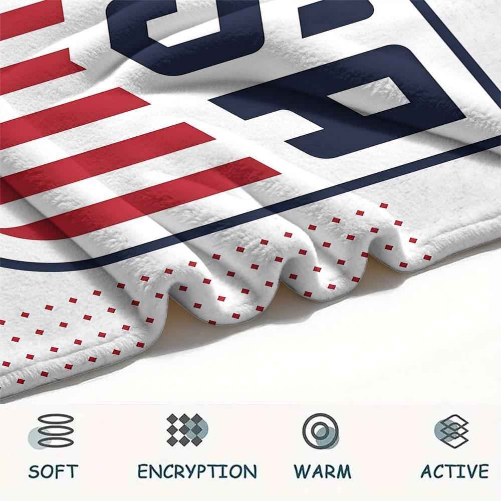 USA football Printed Flannel Blanket, soft throw for bedroom sofa, washable,soccer fan merchandise, great gift.