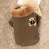 Pet clothes can be towed Thickened cotton-padded clothes Teddy Bi Xiong Pomeranian kitten dog clothes Autumn and winter clothing