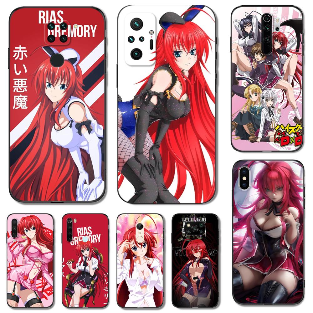 Black Tpu Case For Xiaomi Redmi 5 5plus 6 6a 7 7a 8 8a Back Cover Spduak High School Rias Gremory
