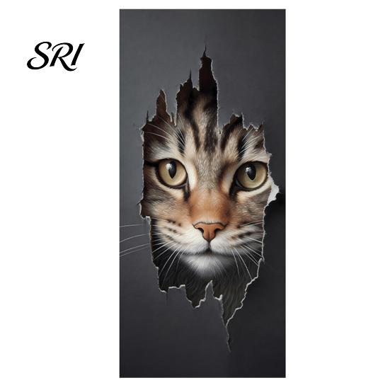 Sunproof Trash Can Wrap Dustbin Sticker Funny Cartoon Animal Wheelie Bin Decal Self Adhesive Cute Monkey Cat Chicken for Door Cans Bins Driveway