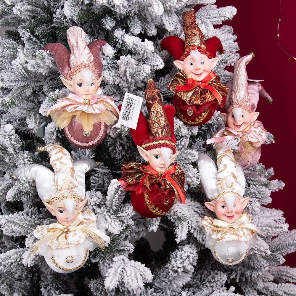 Рождественские подвесные украшения в виде эльфов с кукольным дизайном