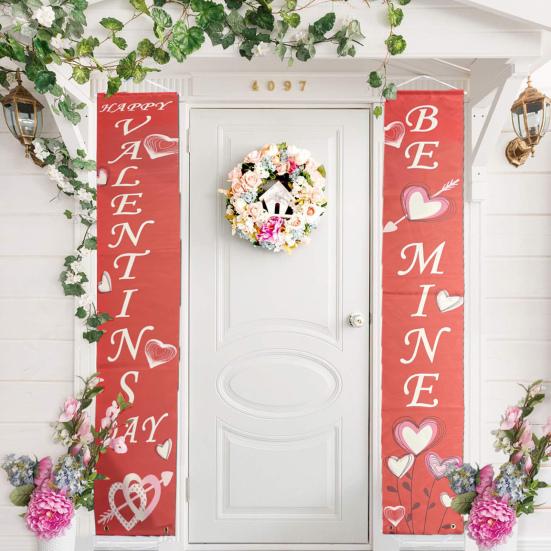 1 пара куплетов на День святого Валентина, приветственные таблички, привлекательная подвесная вывеска для крыльца для