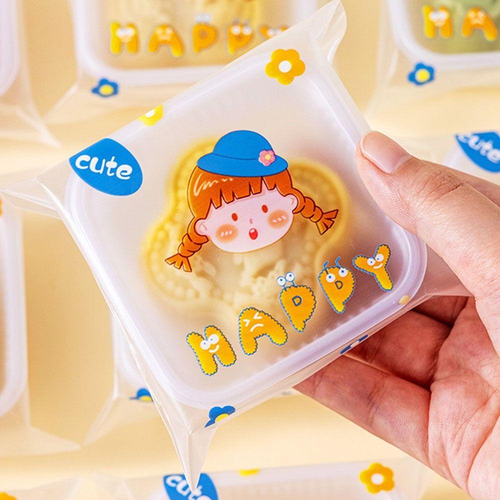 100Pcs/Pack Moon Star Pattern Mid-Autumn Festival Biscuit Bag Mooncake Packaging Bag Mung Bean Cake