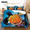 Basketball Duvet Cover Set Hit The Broken Wall Ball Theme Bedding Set for Kids Teens Queen King Size 2/3pcs Soft Quilt Cover