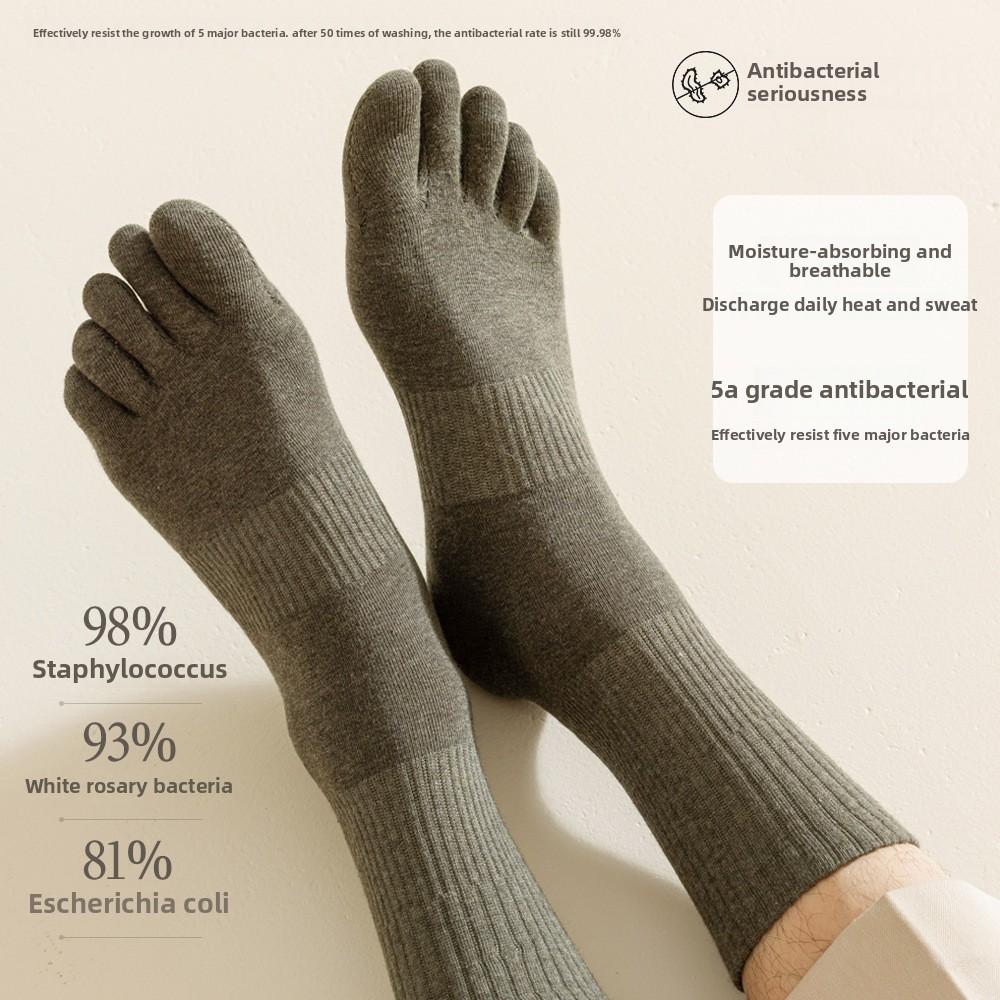 5 пар мужских весенних и осенних носков, новых, тонких, удобных, дышащих, впитывающих пот, дезодорирующих, в цилиндре, спортивных носков