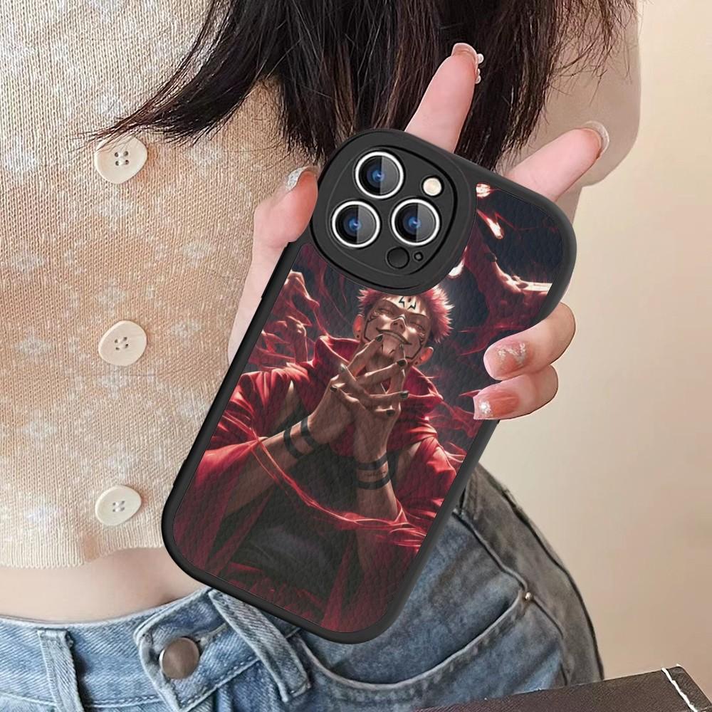 Чехол для телефона Jujutsu Kaisen Рёмен Сукуна Жесткая Кожа Для IPhone 16 15 14 13 12 Mini 11 14 Pro Max Xs X Xr 7 8 Plus Fundas