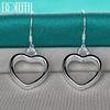 Романтические серьги-сердечки Серебряные украшения с подвесками