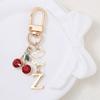 1 шт. Изысканный металлический брелок с 26 английскими буквами, Милый брелок с алфавитом, Современная простота, Подвеска-бабочка, Подвеска-вишня