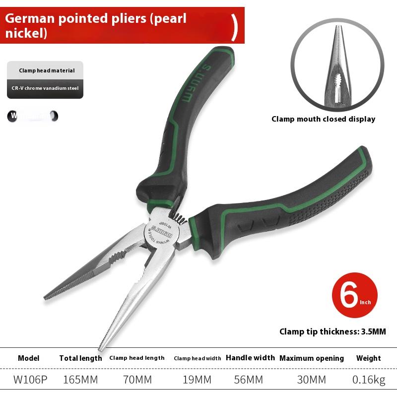 Электрик Кабельный кусачки Плоскогубцы 6" 8" Длинногубцы Кусачки Зачистка Обжим Ручной инструмент