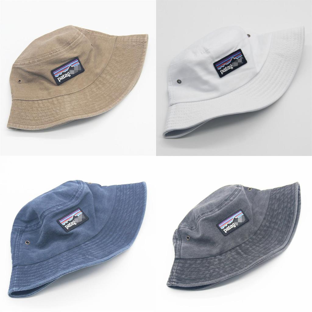 Cotton Bucket Hat With Embroidered Letters For Sun Protection And Casual Wear