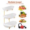 Fruit Bowl for Kitchen Counter 3 Tier Acrylic Fruit Basket with Serving Bowls and Metal Stand