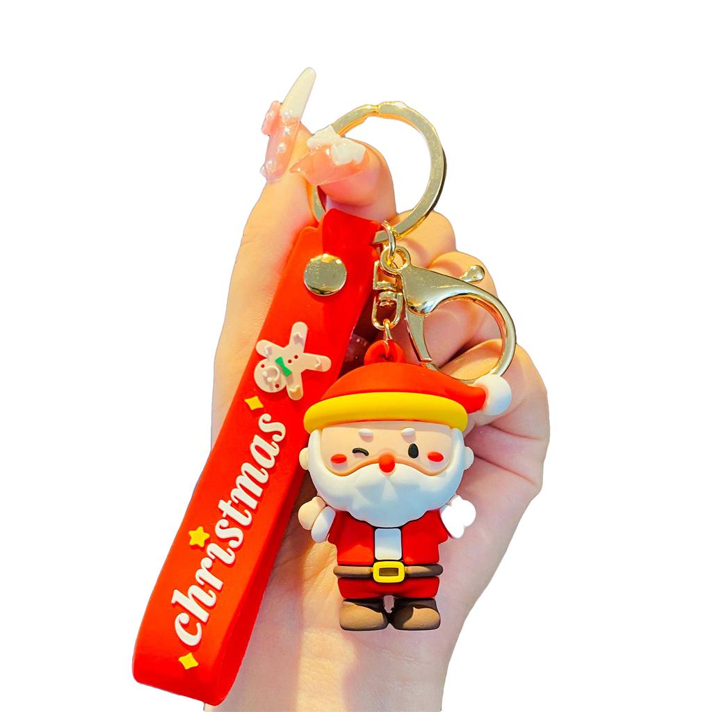 Рождественский брелок милый Санта-Клаус кулон металлический брелок рождественский орнамент брелок для DIY искусства