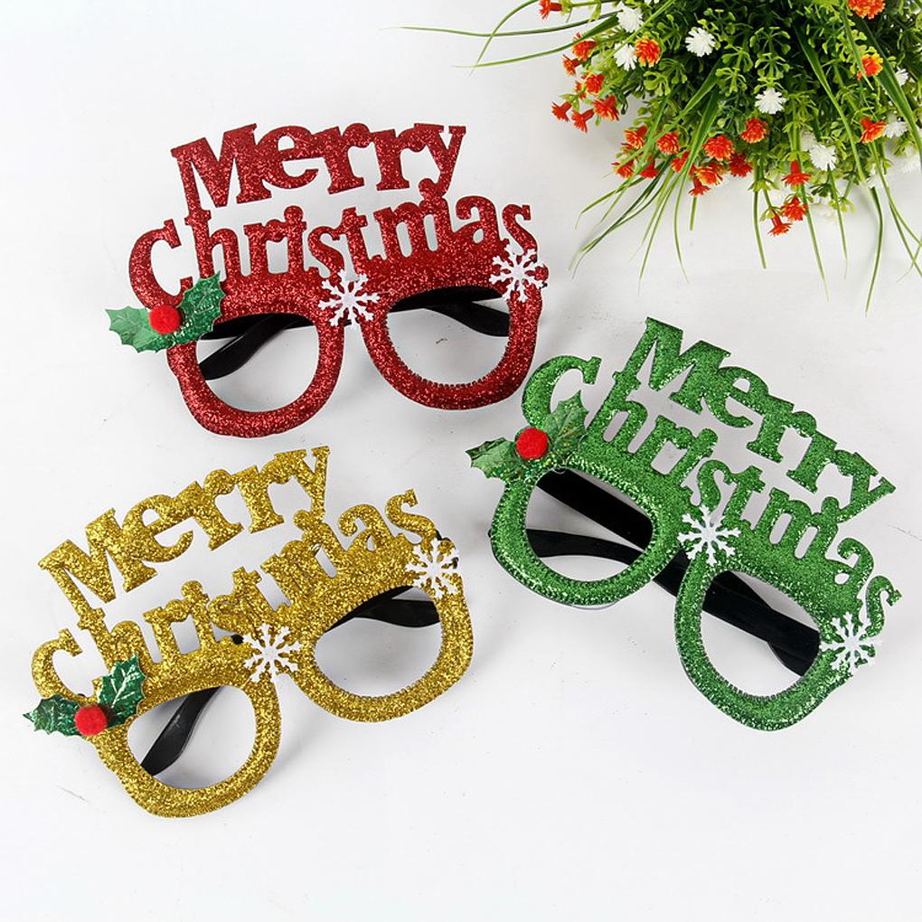 Christmas Decorations Adult Santa Glasses Non-woven Fabric Head Bands Gift for School Parties Live Streaming Photo Prop
