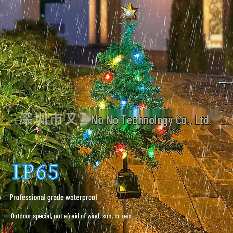 Уличные рождественские гирлянды на солнечной батарее - Водонепроницаемый праздничный декор для сада, газона и двора