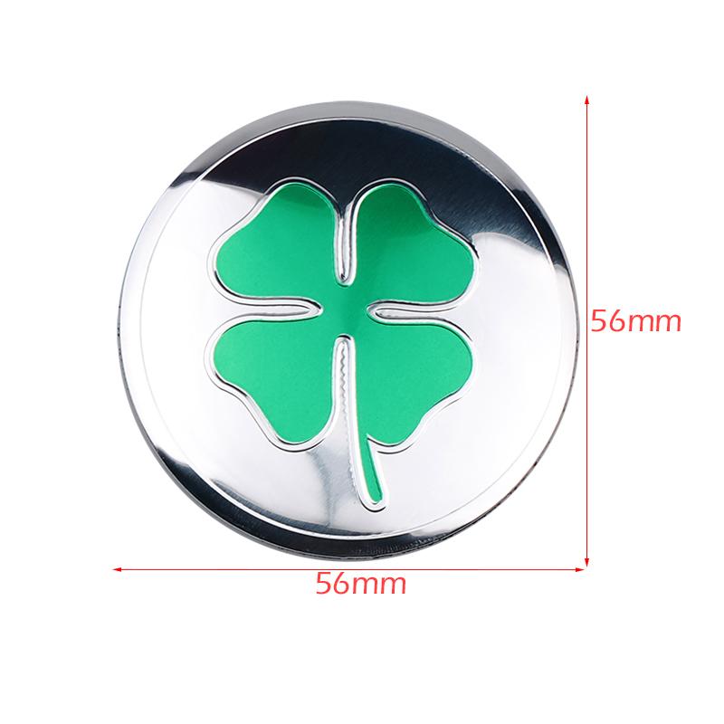 For Alfa Romeo r4pcs 56mm Car Four Leaf Clover Badge Wheel Center Cover Sticker Hub Cap Decal for Alfa Romeo Sportiva 147 156 159 Tonale Stelvio