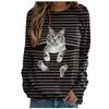 Women's T-shirt Cat 3D Digital Printing T-Shirts (women’s) Casual Women's Long Sleeve T-shirt