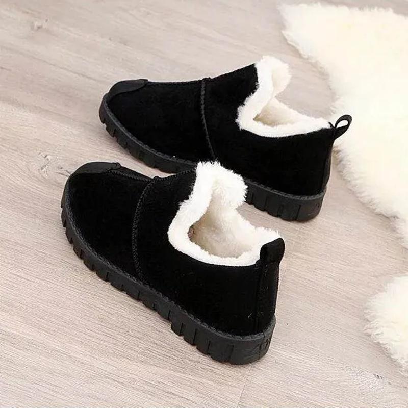 Autumn and Winter Cotton Shoes Female Winter Warm Plus Velvet Korean Version of A Hundred Casual Shoes A Foot Stirrups