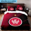 Western Sydney Wanderers Fc 3PCS Print Bedding Set, Includes A Duvet Cover and Two Pillowcases for Bedroom, Dormitory, Suitable for All Seasons