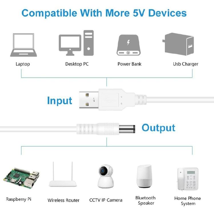 Кабель-преобразователь USB5V в DC9V 12V Кабель для зарядки USB в DC9V 12V с 8 адаптерами