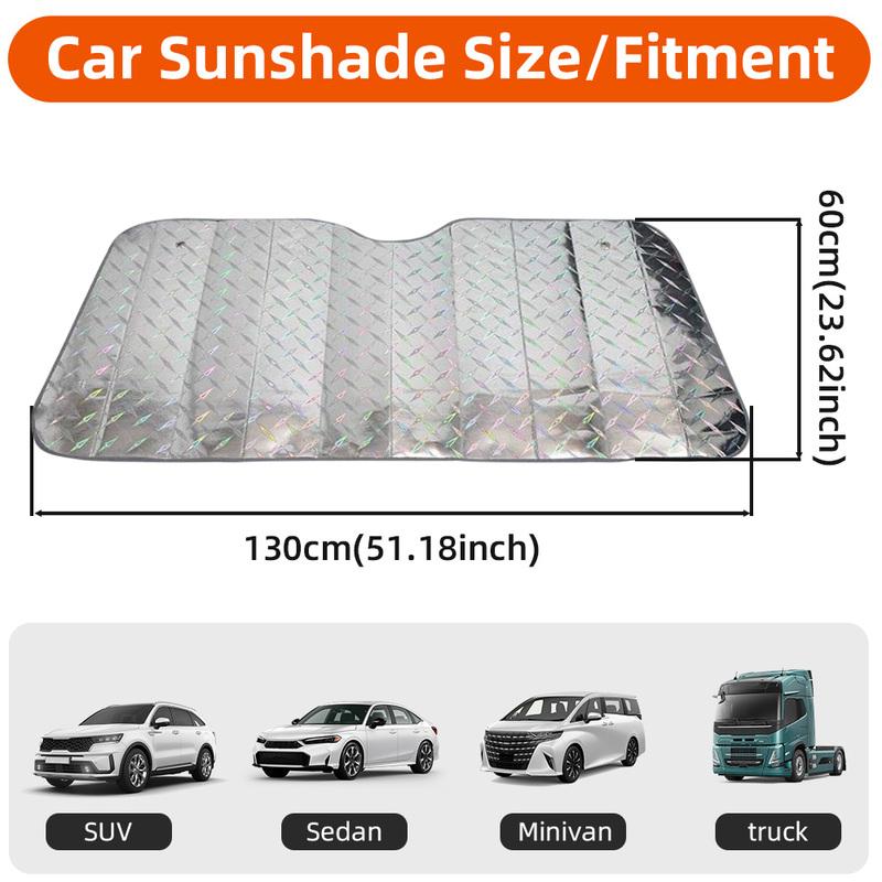 Reflective UV Shield Window Visor Foldable Sun Shade Blocks all UV Light with 2 Suction Cups