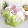 1pc My Melody & Friends Floral Print Automatic Opening/Closing Umbrella with Portable Tri-Fold Design, 8-Bone Iron Frame Outdoor Umbrella, Perfect Gif