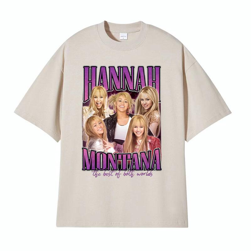 Miley Cyrus Hannah Montana Hip Hop Retro Style Graphic T Shirts Unisex Women Fashion Casual 100 Cotton Tshirt Summer Streetwear