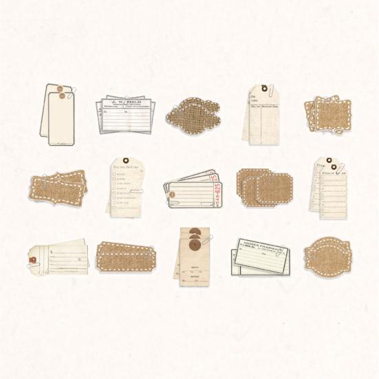 Attractive Vintage DIY Portable Nostalgia Series Pocket Stickers Dormitory Accessory Pocket Stickers