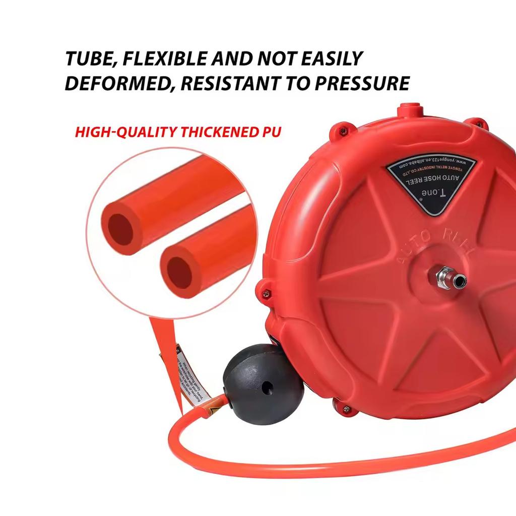10 метров ПУ трахея самосжатие, автоматическая телескопическая катушка для шланга, автоматическая катушка, барабан подвесной