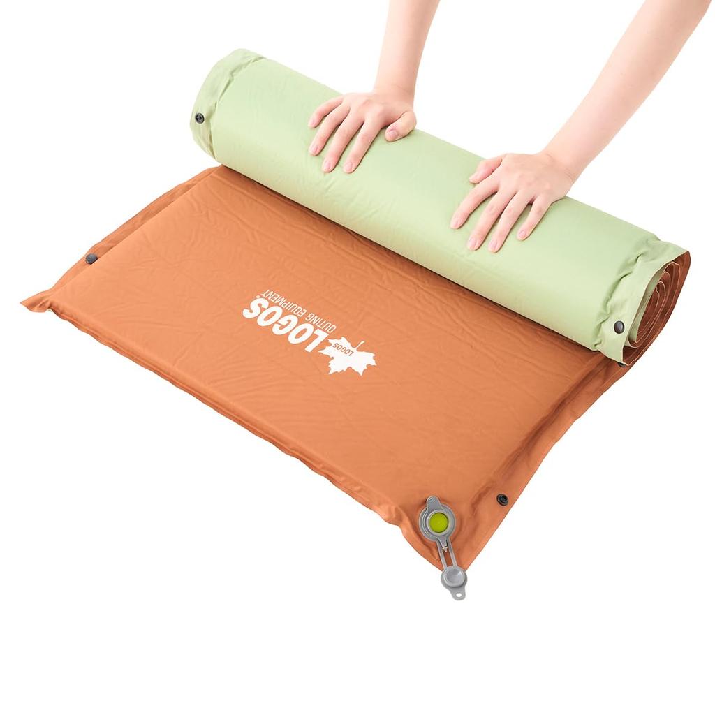 LOGOS Rakuchin High Density Elasticity 55 SOLO 72884171 Camping Air Automatic Extra Thick Use Valve, Self-Inflating Mat, Mat, Inflating,