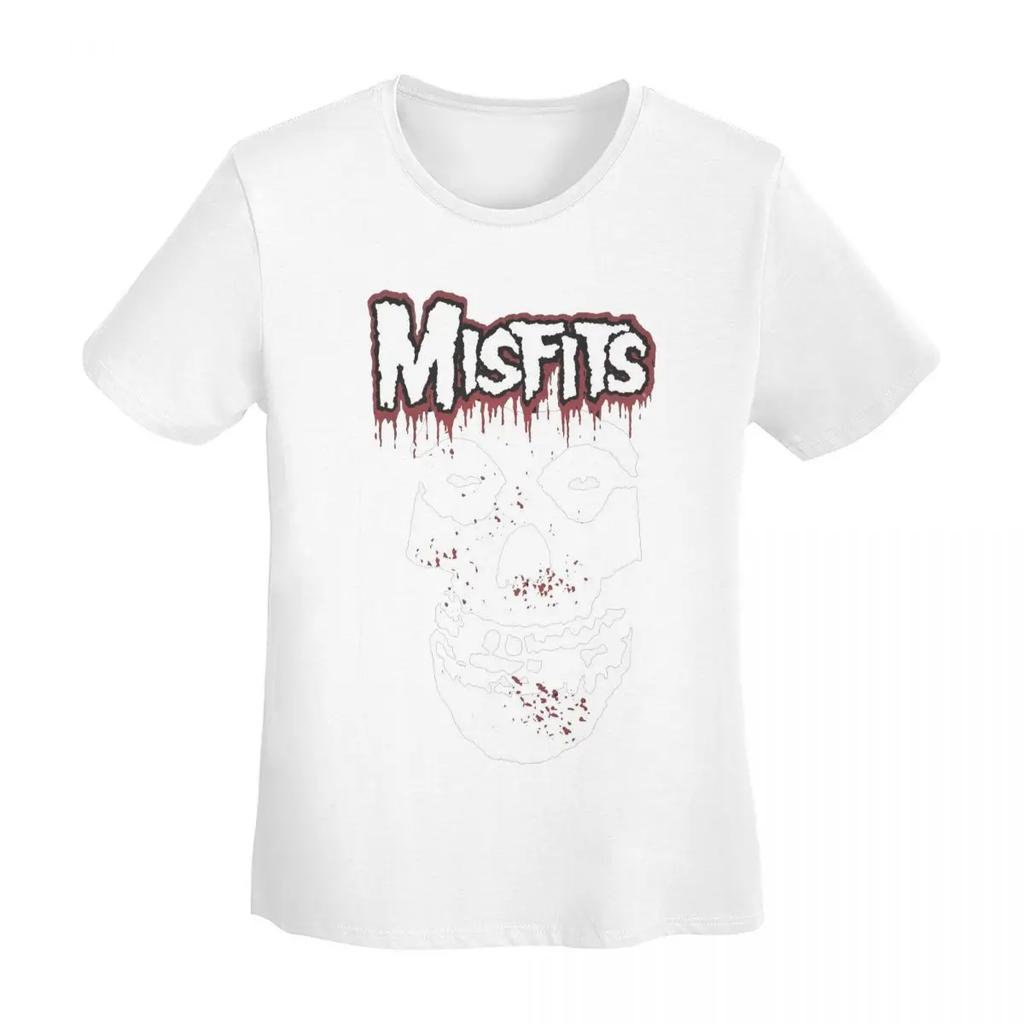 Misfits Skull TShirt Women Short Sleeve T Shirts ONeck Clothes Cotton Summer Tees Streetwear