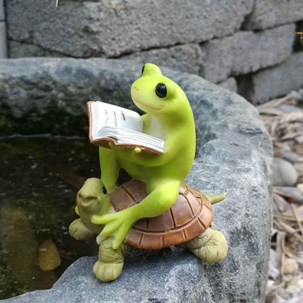 Indoor Miniature Landscape Polyresin Statue Fairy Garden Decor Home Decoration Figurine Frog Statue
