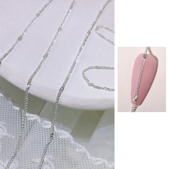 Nail Chain Multi-purpose DIY Glittery 3D Manicure DIY Metal Chain Charms for Girl