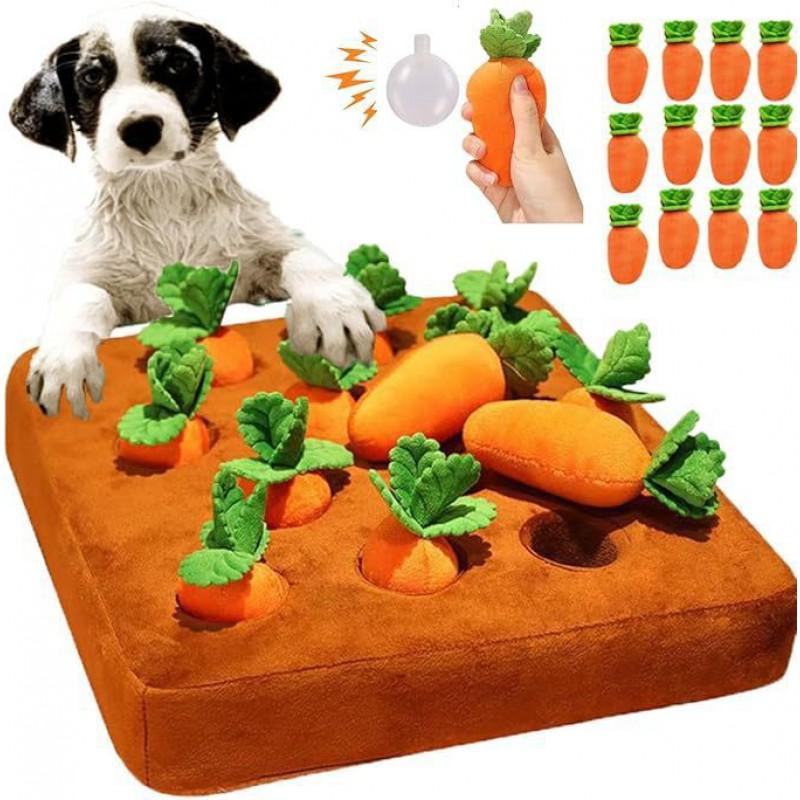 12-Piece Plush Pulling Toy Set Dogs - Interactive Sniffing Chewing Mental Stimulation Boredom Relief