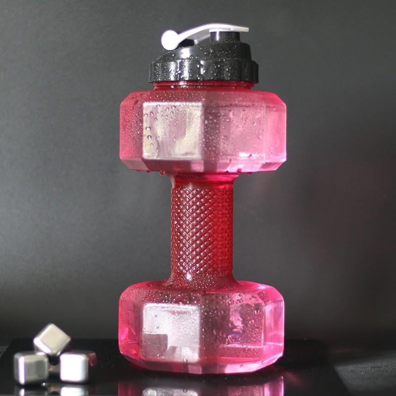 Large Capacity Dumbbell-Shaped Sport Water Bottle Gym Fitness Cycling Outdoor Training