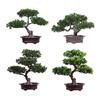 Не требующее ухода искусственное миниатюрное дерево Пластиковая дзен-скульптура Зелень для полок Столешница Домашнее украшение