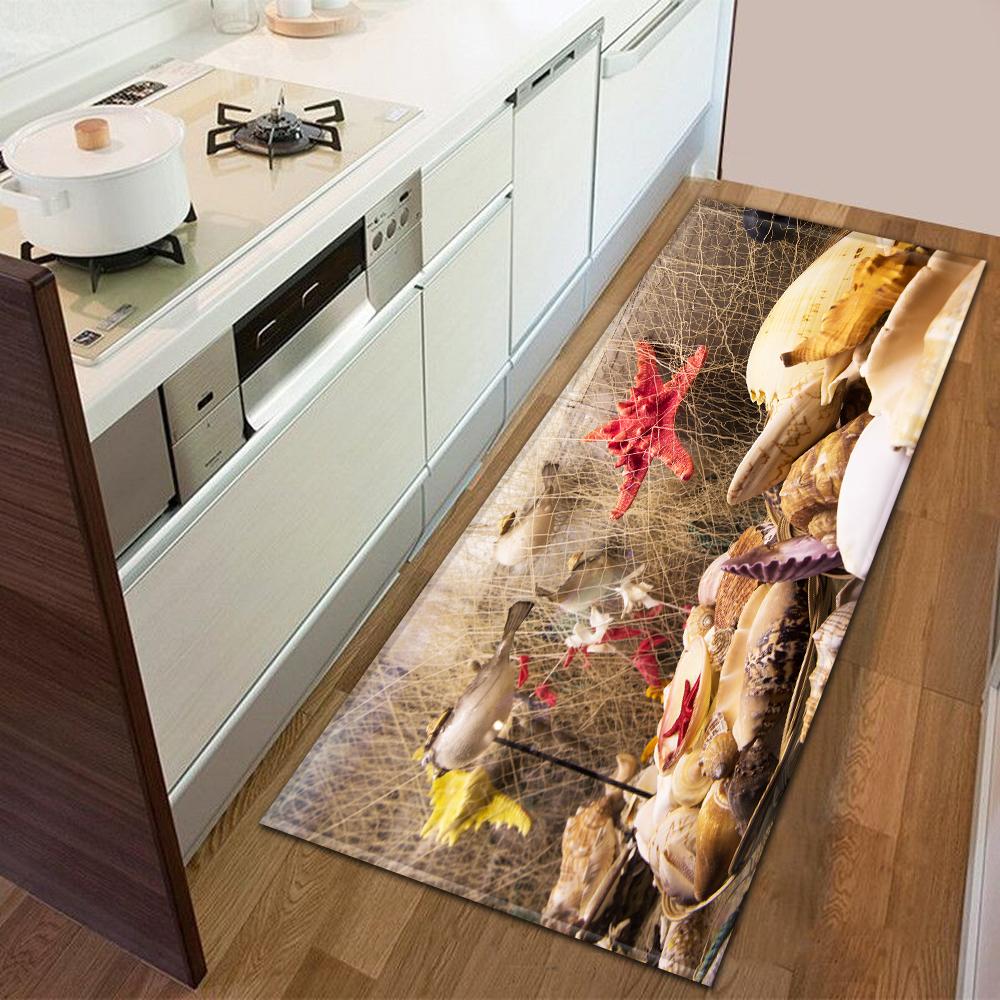 Entrance Door Mat Kitchen Bedroom Carpet Non-slip Floor Corridor Balcony Carpet Modern Printed Pattern Floor Mat