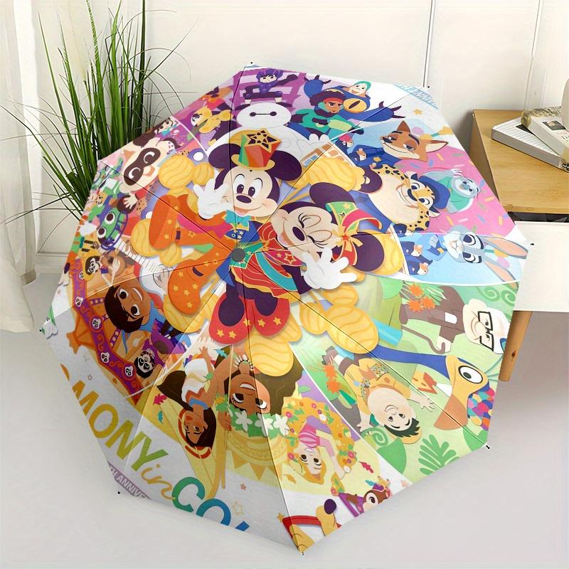 Mickey Mouse,Parade Automatic Opening and Closing Fashion umbrella - 8-rib Folding Design, Lightweight and Portable, Suitable for Daily Busi