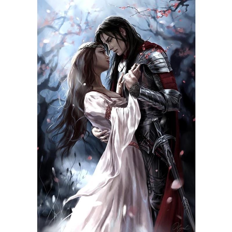 5D DIY Diamond Painting Couples Cross Stitch Kit Mosaic Diamond Embroidery Rose Full Round/Square Drill Home Decoration